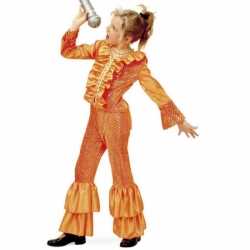 Oranje glitter pak meisjes